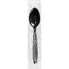 1000 Count Disposable Black Plastic Spoons, Heavy Weight, Individually Wrapped Sturdy Durable view 1