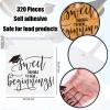 FYSUIMU 320 Pcs 2026 Graduation Cellophane Bag Sweet Endings to New Beginnings Self-Adhesive Treat Bags Clear Flat Candy Cookie Bags 4 x 4 Inch for Congrats Grad School Party Supplies view 2