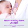 Breast Treatment Ice Pack Hot Cold Breast Pad, Nursing Pain, Mastitis, Swelling, Essential for Breastfeeding New Mothers, 2 Pack (Purple, L) view 4