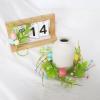 4 PCS Easter Egg Candle Rings Wreath,8.66 Inch Mini Wreath,Spring Egg Candle Rings,Artificial Easter Egg Candle Holder for Easter Spring Holiday Home Kitchen Table Centerpiece view 3