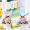 4 PCS Easter Egg Candle Rings Wreath,8.66 Inch Mini Wreath,Spring Egg Candle Rings,Artificial Easter Egg Candle Holder for Easter Spring Holiday Home Kitchen Table Centerpiece view 4