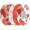 Glucomart Adhesive Patches for Dexcom G7, Dexcom Stelo, and Infusion Sets (5 Count) Maximum Strength CGM Patches, Waterproof & Hypoallergenic (Floral Red Variety Pack) (G7) view 1