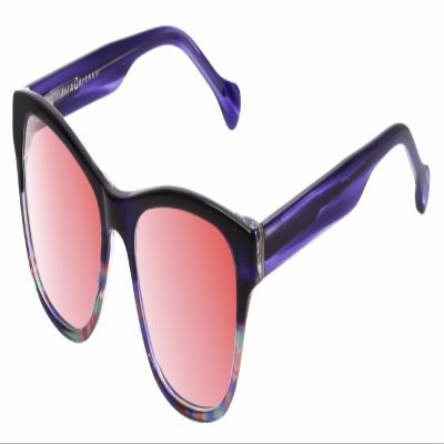 Calabria Lilac Cat Eye FL-41 Glasses for Women - Pink Tinted Light Sensitivity Eyewear | Stylish Acetate Frames For Daily Wear