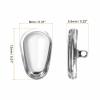 HARFINGTON 5 Pairs Eyeglass Nose Pad 5.5mm Thickness Silicone Anti-Slip Glasses Nose Grips Silicone Coated Silver Glasses Nose Pads for Plastic Frames Glasses, Silver view 2