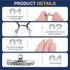 HARFINGTON 5 Pairs Eyeglass Nose Pad 5.5mm Thickness Silicone Anti-Slip Glasses Nose Grips Silicone Coated Silver Glasses Nose Pads for Plastic Frames Glasses, Silver view 4