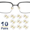HARFINGTON 10 Pairs Eyeglass Nose Pad 6mm Thickness Silicone Anti-Slip Glasses Nose Grips Air Bag Copper Core Glasses Nose Pads for Plastic Frames Glasses Sunglasses, Gold view 3