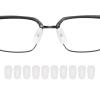 HARFINGTON 5 Pairs Eyeglass Nose Pads 3mm Thickness Silicone Anti-Slip Glasses Nose Grips Slip-on Glasses Nose Pads for Plastic Frames Glasses Sunglasses, White view 1
