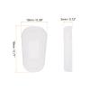 HARFINGTON 5 Pairs Eyeglass Nose Pads 3mm Thickness Silicone Anti-Slip Glasses Nose Grips Slip-on Glasses Nose Pads for Plastic Frames Glasses Sunglasses, White view 2