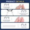 HARFINGTON 5 Pairs Eyeglass Nose Pads 3mm Thickness Silicone Anti-Slip Glasses Nose Grips Slip-on Glasses Nose Pads for Plastic Frames Glasses Sunglasses, White view 4