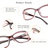 LifeArt 5 Pairs Blue Light Blocking Glasses, Computer Eyeglasses for Women Men, Clear Lens Lightweight Rectangle Frame(5 Red, +0.75 Magnification) view 2
