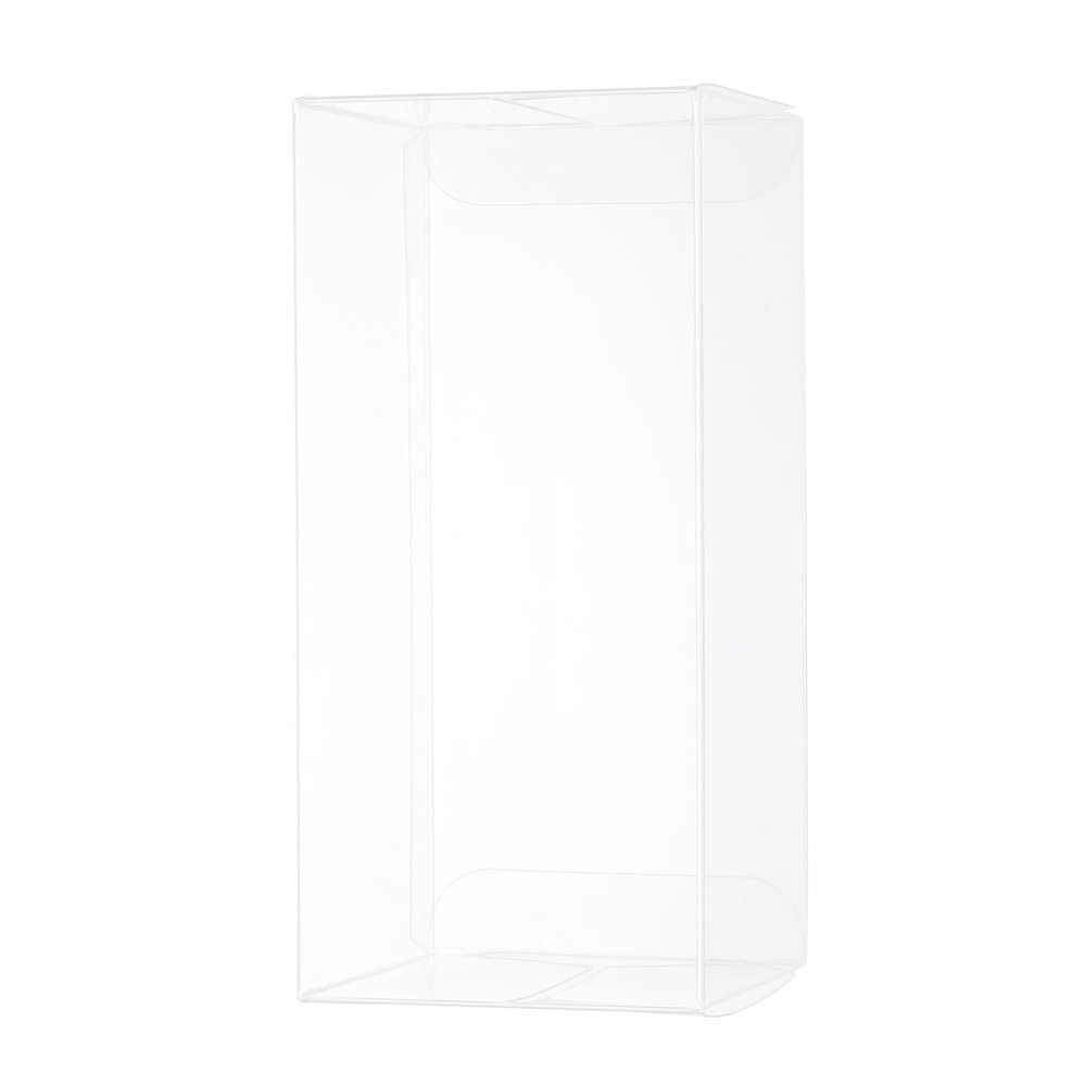 MECCANIXITY Plastic Retail Boxes 2.8"x2.8"x6.1" Gift Box with Protecting Film for Candy, Cookies, Christmas, Wedding, Party Wrapping Clear Pack of 20