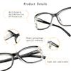 LifeArt 5 Pairs Blue Light Blocking Glasses, Computer Eyeglasses for Women Men, Clear Lens Lightweight Rectangle Frame(5 Black, +0.00 Magnification) view 2