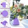 PATIKIL Satin Gift Bags, 6 Pcs 8 x 6 Inch Wedding Favor Drawstring Bags with Drawstring for Birthday Christmas Jewelry Party, Dark Blue/Green/Light Purple view 3