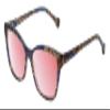 Calabria Cat Eye FL-41 Light Sensitivity Reading Glasses Pink Tint Lenses | Indoor Screen & Fluorescent Light Comfort | Stylish Everyday Eyewear | Magnification 7.00x & Blue Brown Stripe view 1