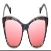 Calabria Cat Eye FL-41 Light Sensitivity Reading Glasses Pink Tint Lenses | Indoor Screen & Fluorescent Light Comfort | Stylish Everyday Eyewear | Magnification 7.00x & Blue Brown Stripe view 2