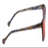 Calabria Cat Eye FL-41 Light Sensitivity Reading Glasses Pink Tint Lenses | Indoor Screen & Fluorescent Light Comfort | Stylish Everyday Eyewear | Magnification 7.00x & Blue Brown Stripe view 3
