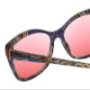 Calabria Cat Eye FL-41 Light Sensitivity Reading Glasses Pink Tint Lenses | Indoor Screen & Fluorescent Light Comfort | Stylish Everyday Eyewear | Magnification 7.00x & Blue Brown Stripe view 4