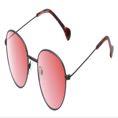 Calabria Taylor Round Pink Tint FL-41 Reading Glasses +6.00 Black Red Tortoise Women Blue Light Sensitivity FL41 Readers
