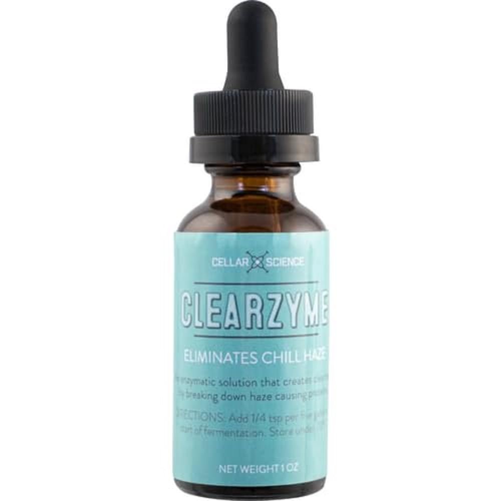 1oz Dripper Bottle CLEARZYME CLAREX CHILL HAZE BEER CLARIFIER Enzymatic Fermentation Stage Solution to Fining Hazy Beer (Cellar Science pack of Brewer's Clarex)