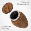 4 Pack Small Keepsake Urn for Human Ashes | Metal Wooden Teak Style | Mini Little Memorial Ash Container | Perfect Compact Tribute for Loved Ones | Male Female Man or Woman view 4