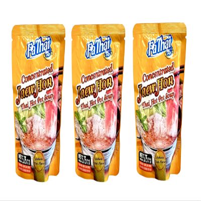 AquaNation Listing For Fa Thai Concentrated Jaew Hon Thai Hot Pot Soup Base Authentic Thai Flavor, Product of Thailand, Perfect for Hotpot, Sukiyaki, Rice Noodles, and BBQ - 5.75oz (170ml) (Pack of 3, Jaew Hon Thai Hot Pot Soup)