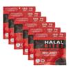 6-Pack Halal Bites Ghost Pepper Flavor Beef Jerky, Organic Grass-Fed Beef, Naturally Smoked, Infused with Honey & Black Cumin Seed view 1