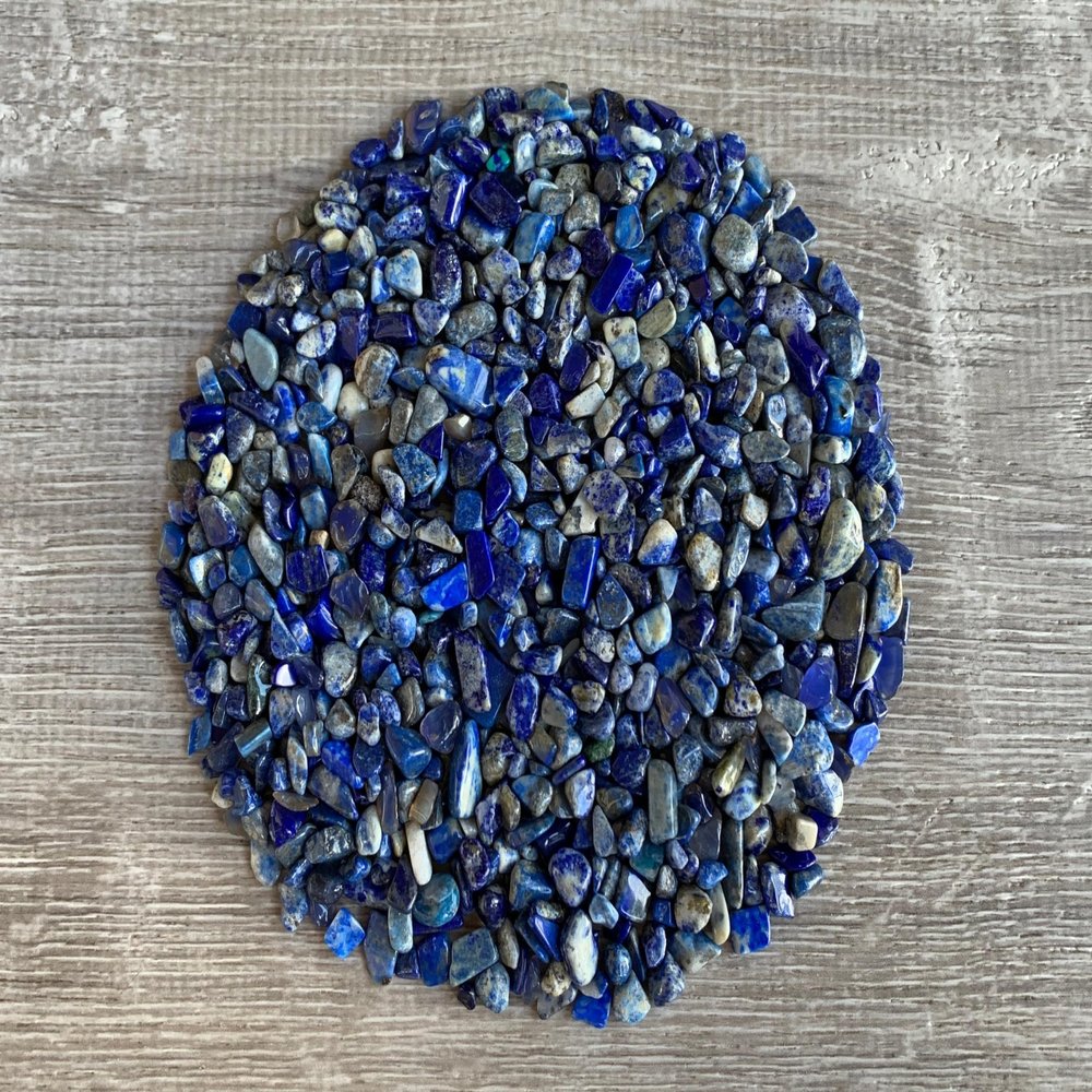 Lapis Lazuli Chips Natural Mini Lapis Lazuli Stones, Crushed Undrilled Lapis Lazuli, Semi-Tumbled Genuine Lapis Lazuli (1/8 lb)