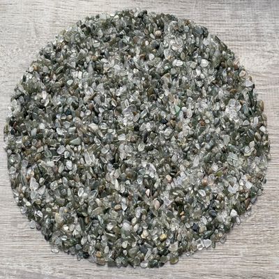 Green Prehnite-Large Chips Natural Mini Green Prehnite-Large Stones, Crushed Undrilled Green Prehnite-Large, Semi-Tumbled Genuine Green Prehnite-Large (3 lbs Bulk)