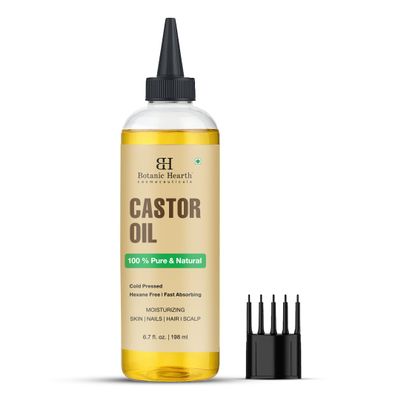 Botanic Hearth Hair Oil for Hair Growth & Home Hair Perm Kit | Strengthening Dry, Frizzy, Damaged Hair & Scalp Treatment | Castor Hair Oil 6.7 Fl Oz