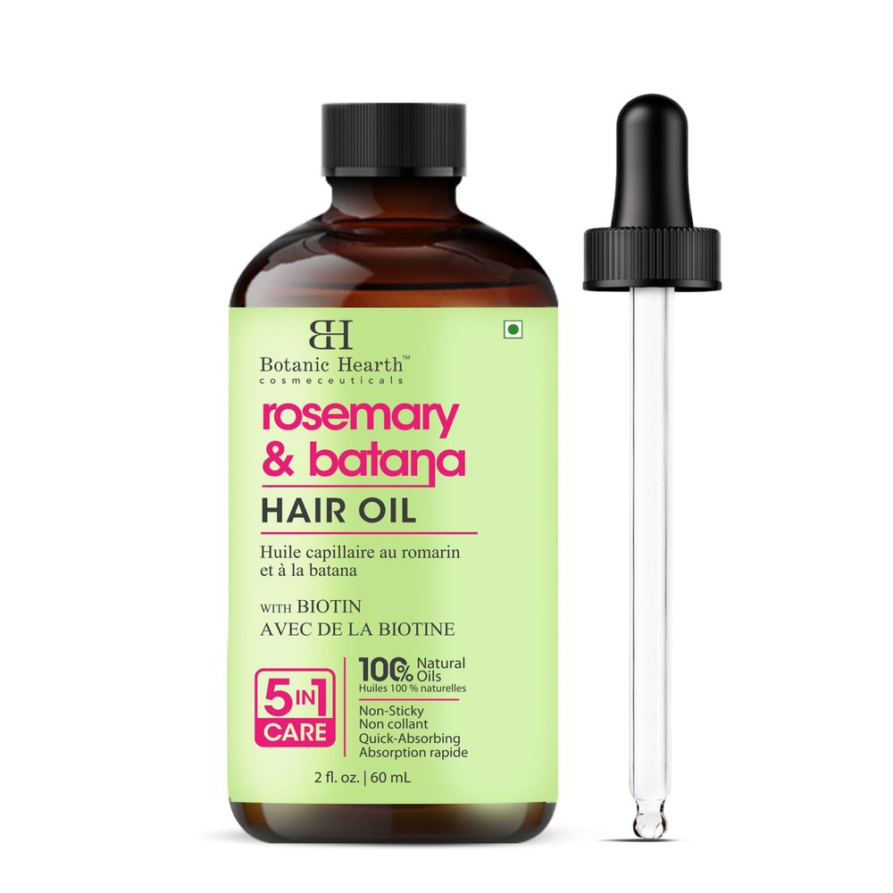 Botanic Hearth Hair Oil for Hair Growth & Home Hair Perm Kit | Strengthening Dry, Frizzy, Damaged Hair & Scalp Treatment | Rosemary Batana Hair Oil  2 Fl Oz
