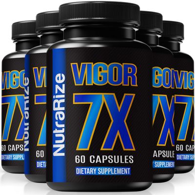 (5 Pack) Vigor 7X Pills, Official Vigor 7X Formula for Peak Performance, All-Natural Ingredients to Sustain Energy Levels, Stamina, and Overall Health, Premium Vigor7X Pastillas Review (300 Capsules)