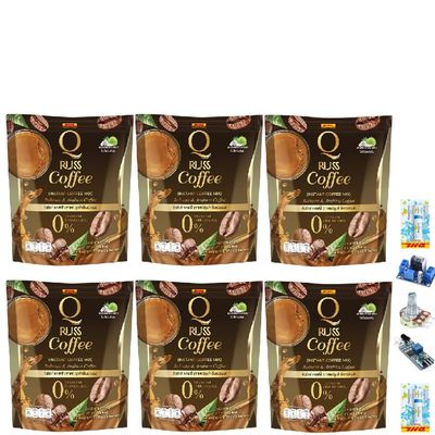 5 Sachets/Pack (75 Grams) Delicious Rich Well-Rounded Intense Much Mellow Fruit Snack Q Russ Coffee Premium Set 6 A422 By Thaigiftshop [Get Free Tomato Facial Mask]