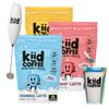 Kiid Coffee - 99.9% Caffeine-Free Coffee for Kids - As Seen on Shark Tank - 3-Flavor Premium Gift Set with Cup and Frother - 12 Vitamins & Minerals, 4g Prebiotics, 0g Sugar - Organic & Non-GMO view 1