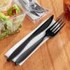 250 Count Disposable Wrapped Black Heavy Duty Cutlery Kit 5 in 1 - Fork/Knife/Napkin/Salt and Pepper Packets - Disposable Cutlery Kit, Perfect for Lunch, Meal Prep, Catering and Restaurants view 1