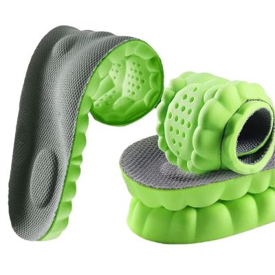 2 Pair 4D Cloud Technology Insole Super Soft Comfort Insoles | U-Shape Memory Foam Insoles, 4D Cloud Insole for Women Men Shock-Absorbing Foot Support Insoles (Green)