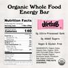 Dirtbag Bar, Organic Whole Food Energy Bar with Clean Plant Protein, Original Chocolate, 8 Pack, Dates, Oats, Nuts, 100% Dark Chocolate, NO Ultra-Processed Gunk, Vegan & Gluten Free. view 2