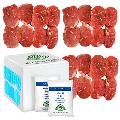 Salutem Vita - Beef Chuck Mock Tender Steak, 3 lbs. (actual weight may vary within 5%) - Pack of 3