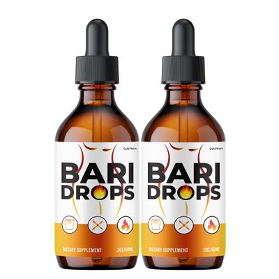 Gold Nutra (2 Pack) Bari Drops, All Natural Maximum Strength Formula, Bari Drops Liquid Supplement, Official Vitamin Extract