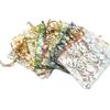 TBALQEN Organza bags,Candy Bags, 100Pcs/Lot Rose Flower Drawstring Organza craft Bags Jewelry Packaging Pouches Candy Wedding Birthday Gifts Sweets Bag Wholesales(Orange-a,9x12cm) view 2