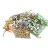 TBALQEN Organza bags,Candy Bags, 100Pcs/Lot Rose Flower Drawstring Organza craft Bags Jewelry Packaging Pouches Candy Wedding Birthday Gifts Sweets Bag Wholesales(Orange-a,9x12cm) view 4