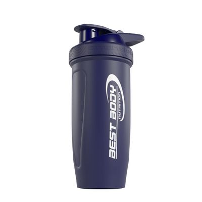 Best Body Nutrition Reforce Stainless Steel Protein Shaker 700 ml with Integrated Strainer, Matte Blue