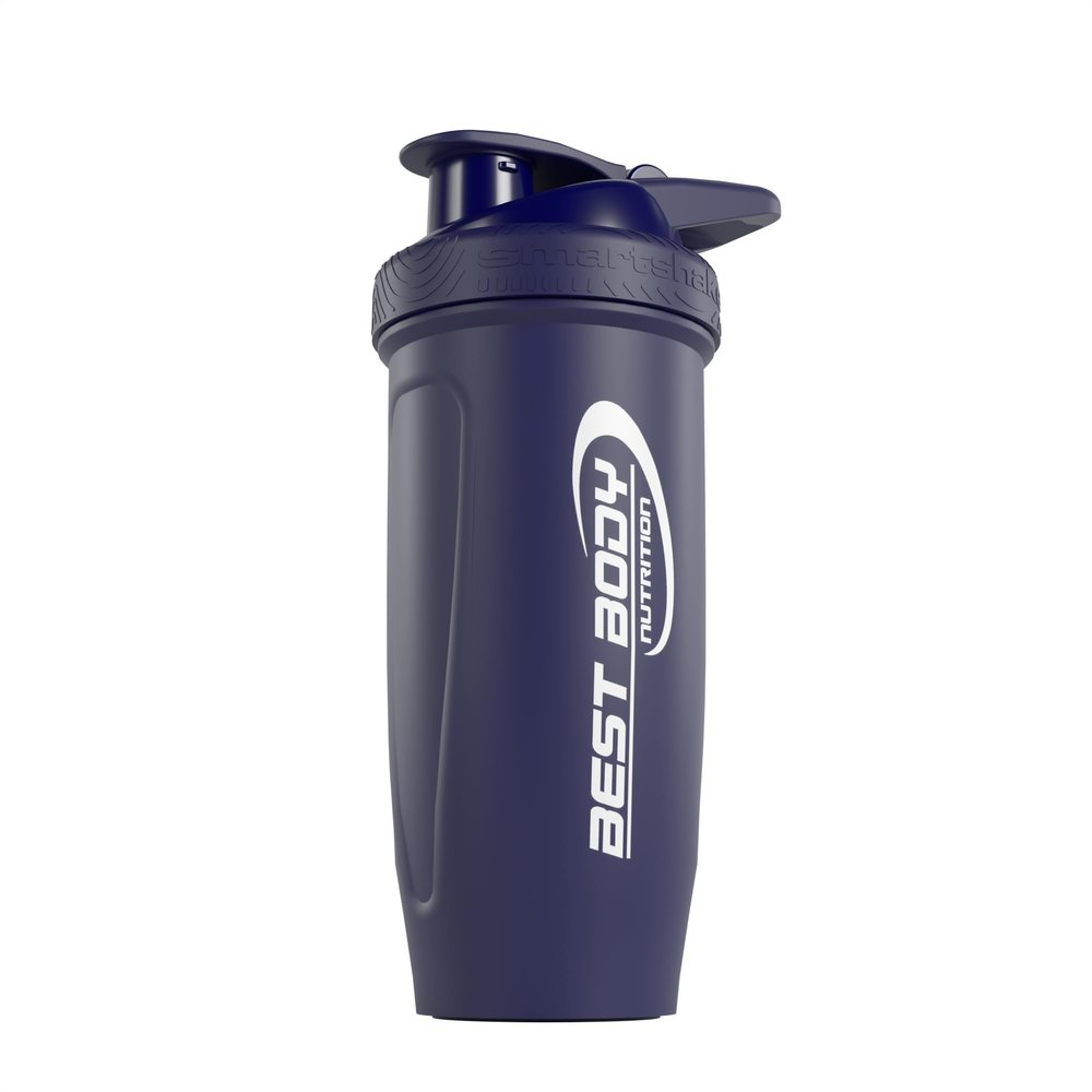 Best Body Nutrition Reforce Stainless Steel Protein Shaker 700 ml with Integrated Strainer, Matte Blue