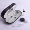 2-in-1 Glasses and Contact Lens Case with Mirror, 6.2 x 3 x 2 inches, Black view 3