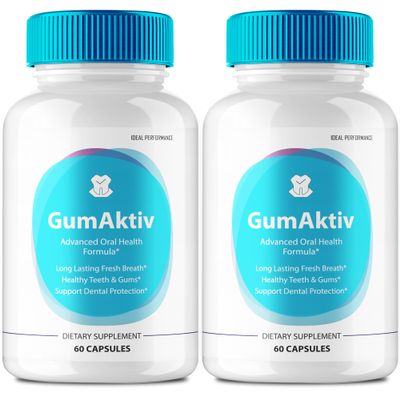 Gum Aktiv for Teeth and Gums Capsule, GumAktiv Supplement Pills - Maximum Strength, GumAktiv Advanced Formula All Natural Teeth and Gum Health Support, Oral Hygiene, and Wellness Reviews (2 Pack)