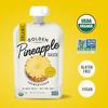 Golden Farms Pineapple Pouches, Single Ingredient Healthy Snacks, 100% Pure Fruit, No Added Sugar, Vegan, Gluten-Free, Kosher, Organic Squeeze Pouch 3.17oz Each view 3