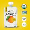Golden Farms Mango Pouches, Single Ingredient Healthy Snacks, 100% Pure Fruit, No Added Sugar, Vegan, Gluten-Free, Kosher, Organic Squeeze Pouch 3.17oz Each (24 Pack) view 3