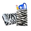 Novel Box 100 Pack Zebra Print Flat Merchandise Bags 6x9 Inches - Stylish Bag for Birthday Gifts - Bulk Paper Storage Bags for Goody, Shopping, Wedding Anniversary & Special Occasions view 1
