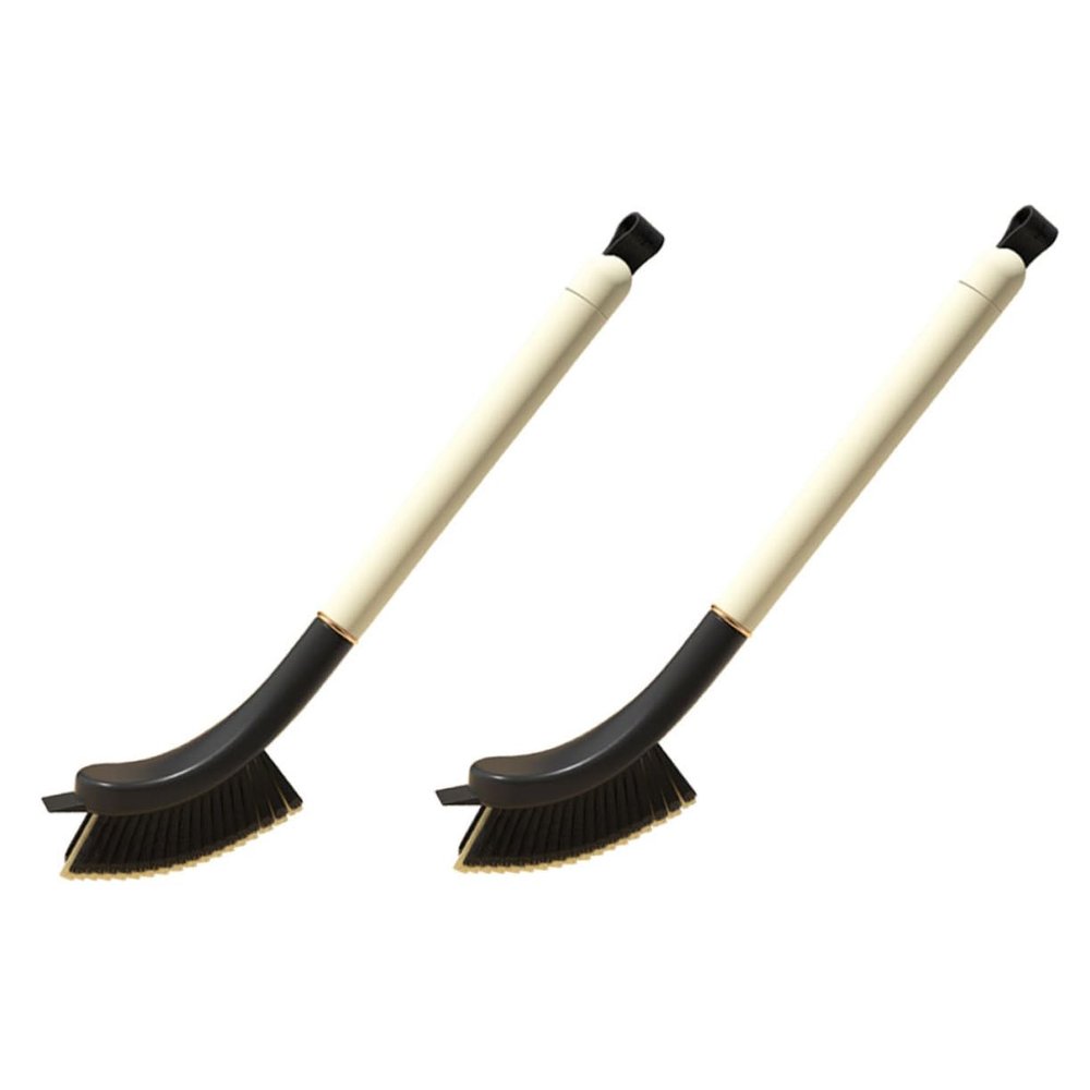 NineLife Basics 2pcs Crevice Cleaning Brush Long Handle Gap Cleaner for Bathroom Kitchen Home Use Ergonomic Design for Deep Cleaning Dust Stubborn Stains Tight Spaces