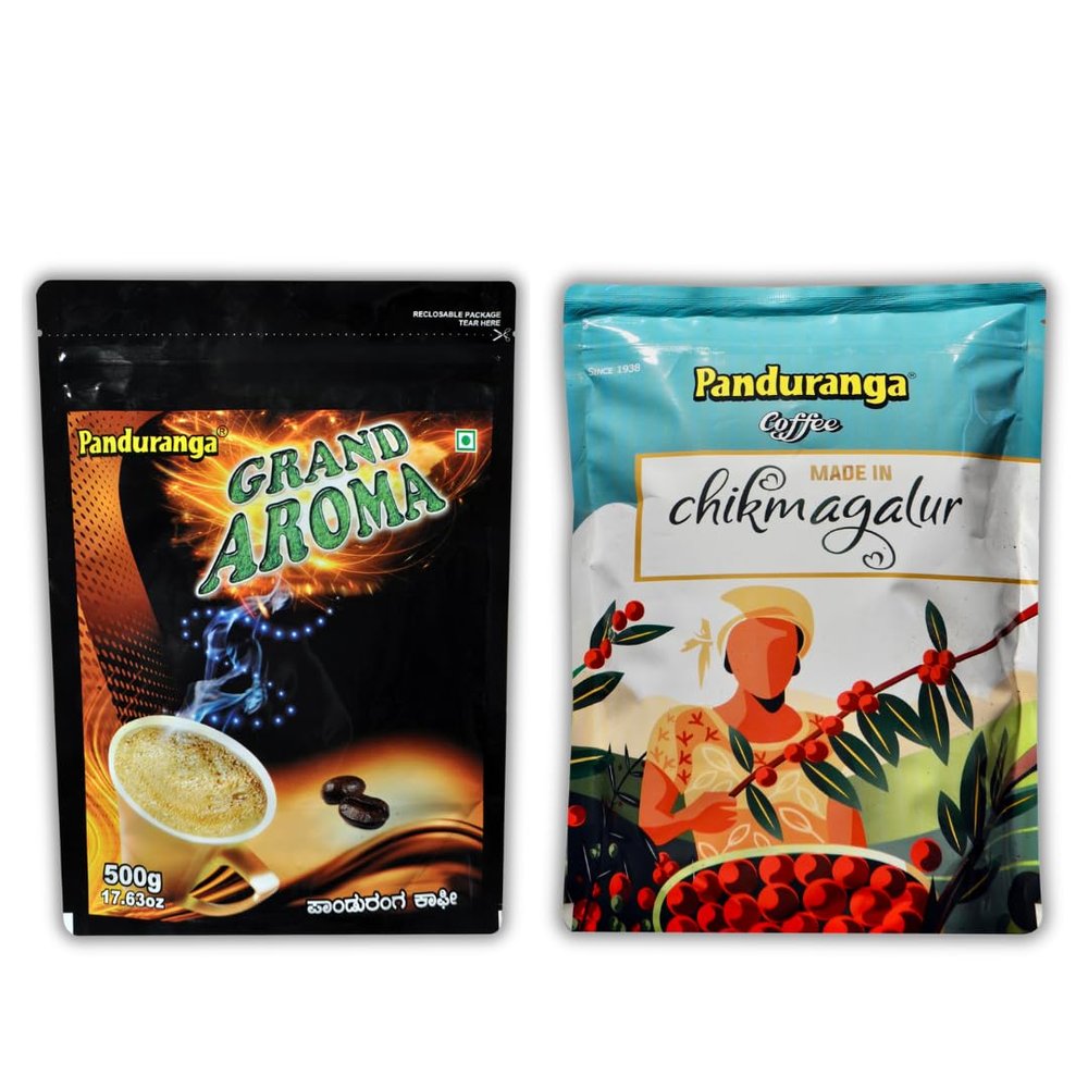 Panduranga Coffee Grand Aroma 500g + Made in Chikmagalur Filter Coffee Combo Medium Roast