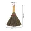 ORFOFE Grass Broom Small Dusting Wand Corn Straw Desk Sweep Handheld Mini Broom for Cleaning Short Handle Home Office Cleaning Tool view 2